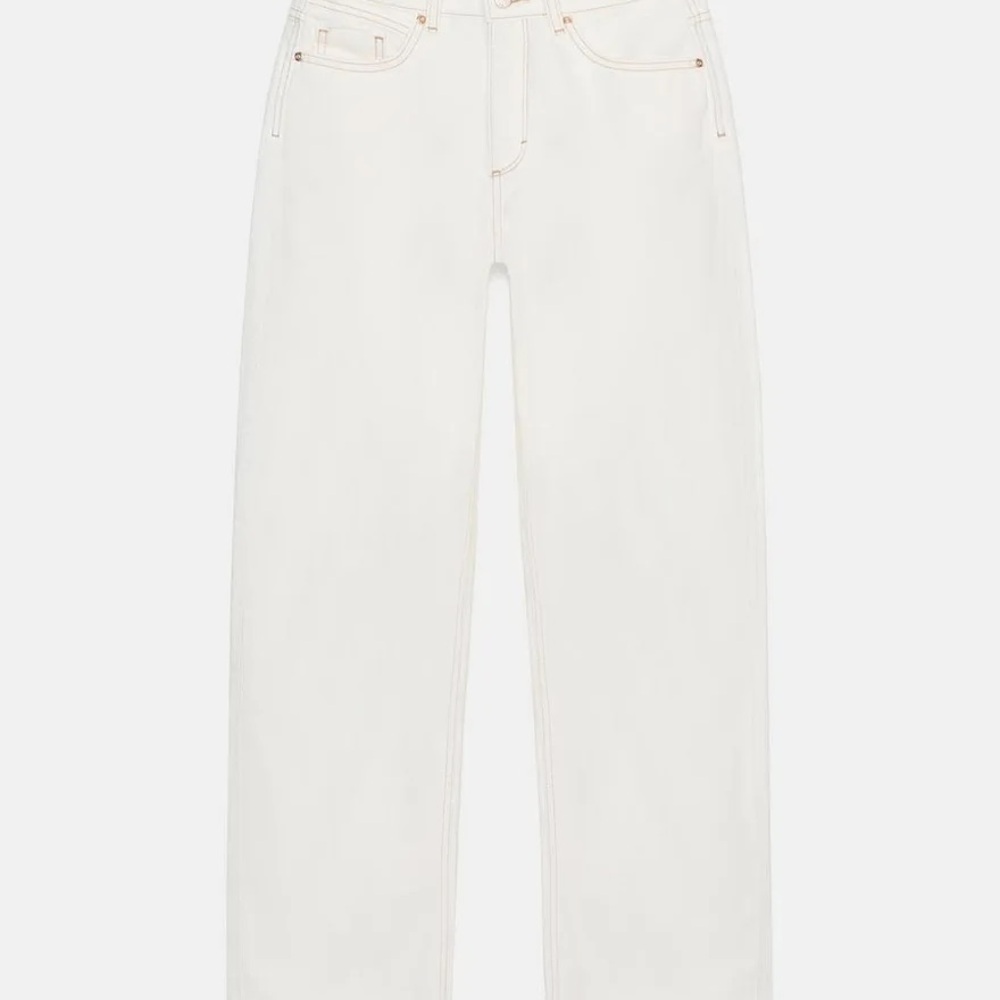 Zara white mom jeans